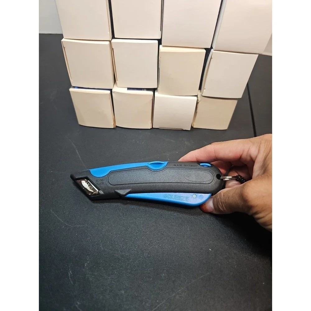 Garvey Safety Cutter with Holster – Auto-Retractable and Lightweight. Box Cutter